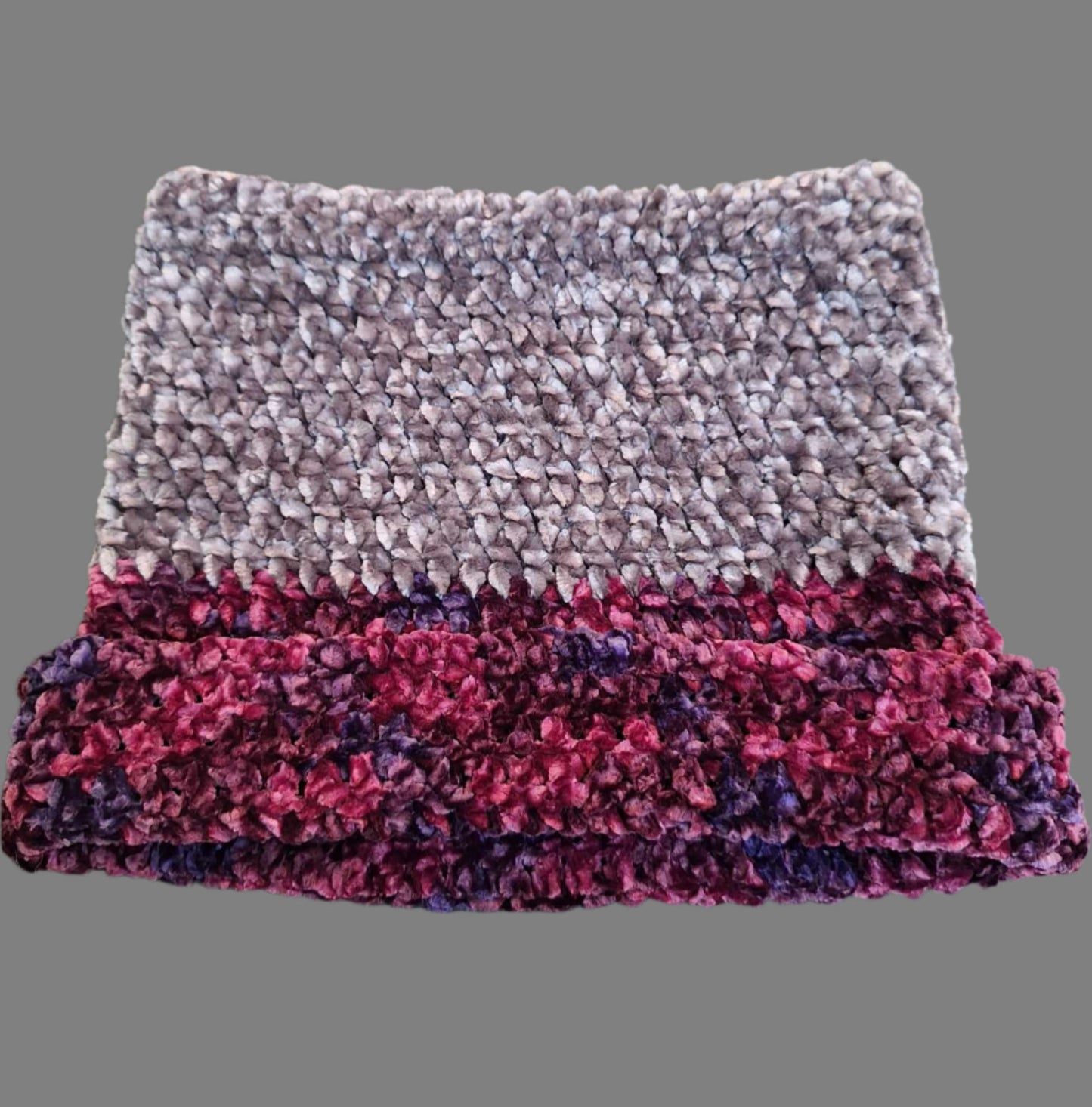 Hematite Agate Plush Slouch Beanie