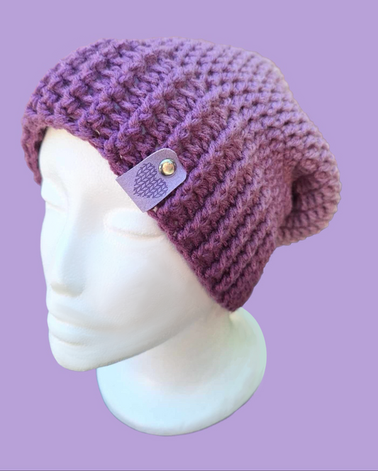 Amethyst Slouch Beanie.