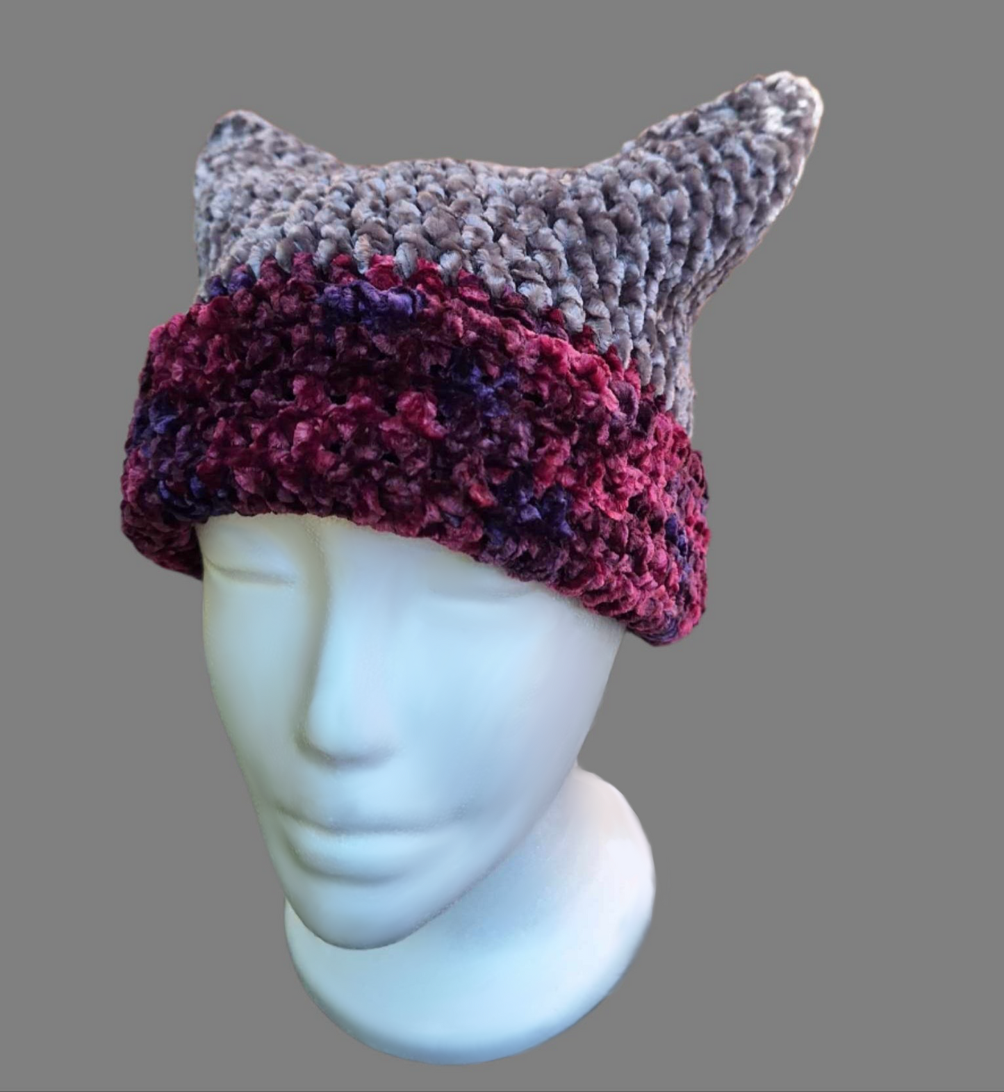 Hematite Agate Plush Slouch Beanie