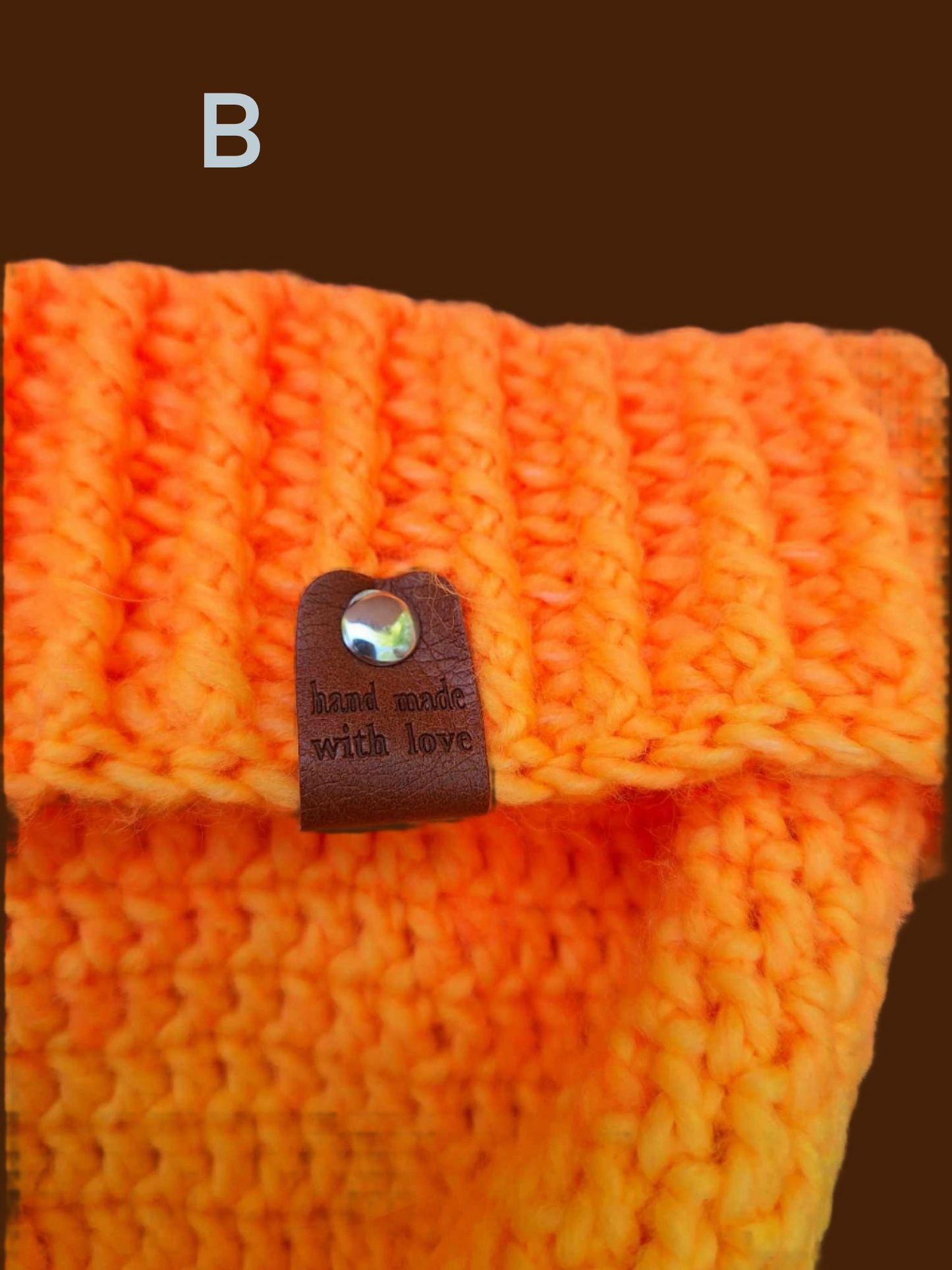 Orange Fire Opal Slouch Beanie