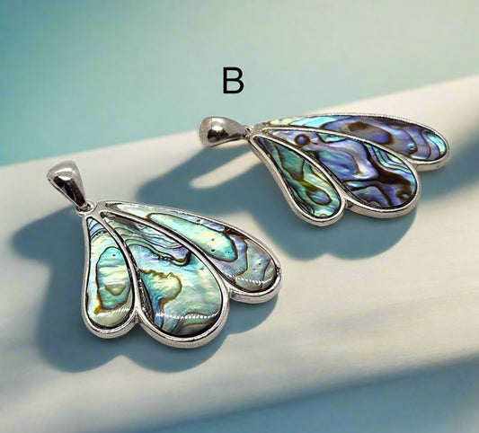 Wave like paua shell pendants.