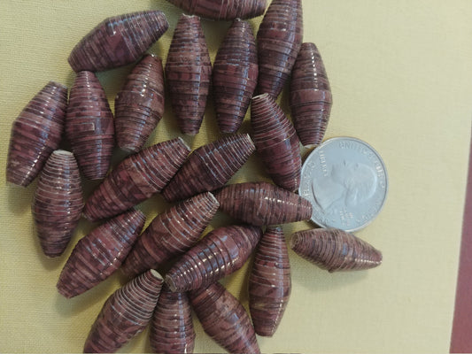 Dark Purple Paper Beads