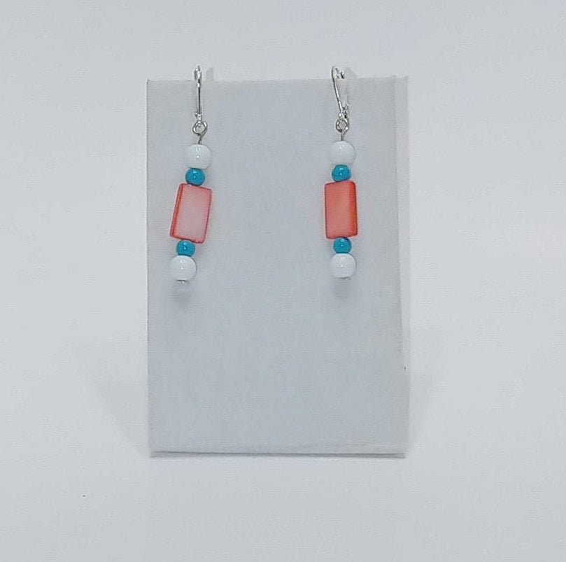 Shell and Glass Earrings