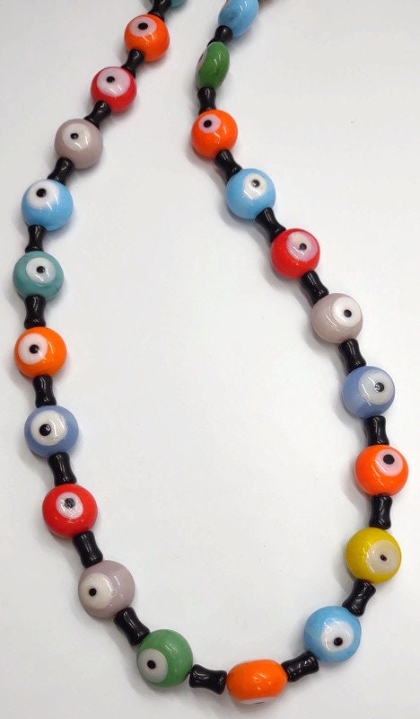 Multi Colored Glass Bead Necklace