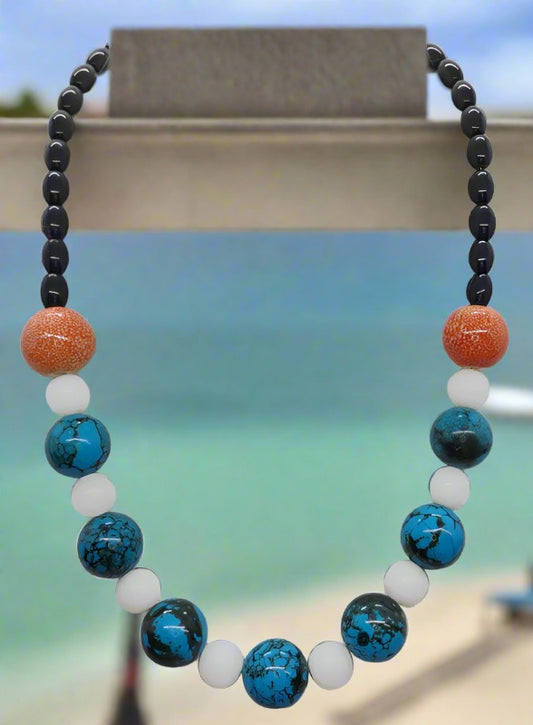 Handcrafted beaded necklace
