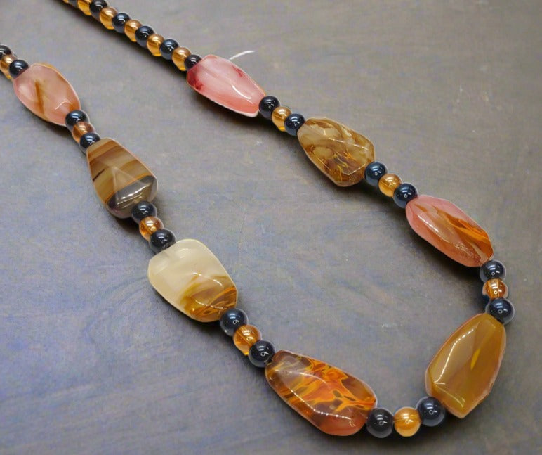 Stone and Glass Necklace