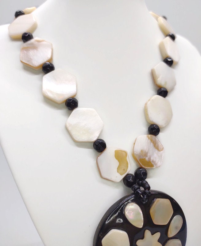 Handcrafted Shell Necklace with Pendant