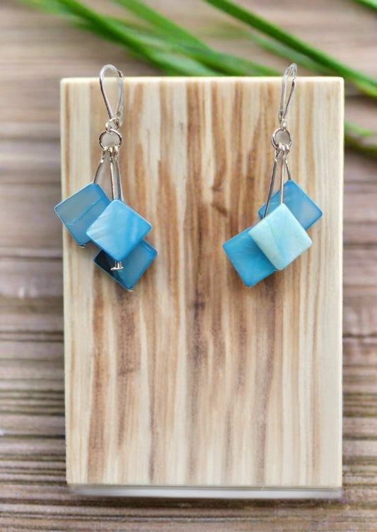 Blue Shell Earrings