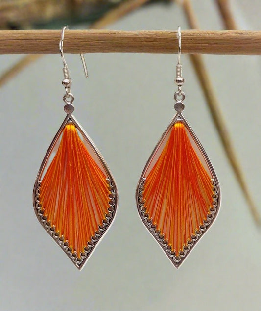 Silk Leaf Earrings