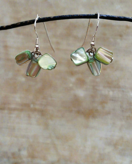 Green Shell Earrings