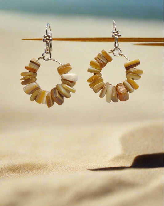 Brown Shell Earrings