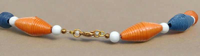 Handcrafted paper bead necklace