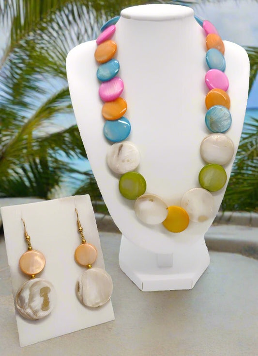 Shell Necklace and Earring Set