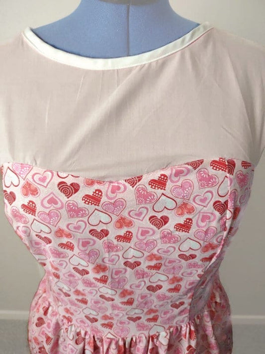 Plus sized Pink heart dress.