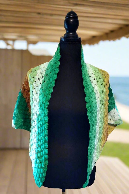 Puff stitch Crochet Shawl