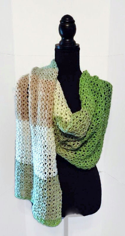 Crochet long wrap / scarf / shawl