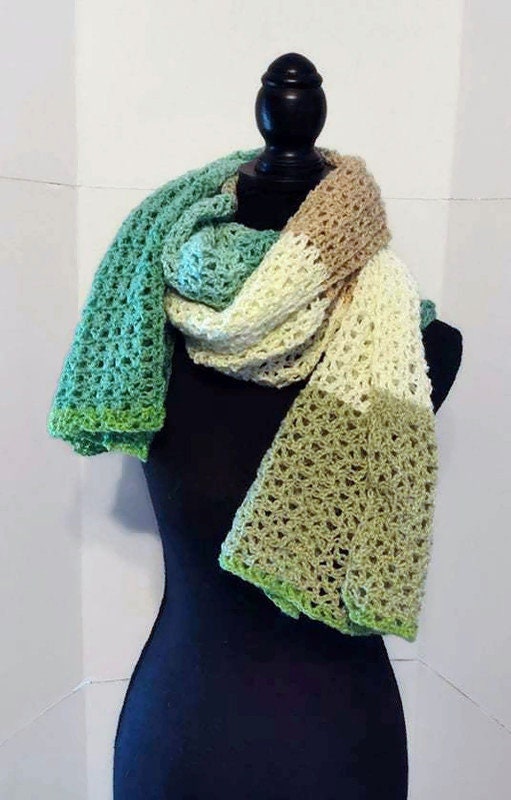 Crochet long wrap / scarf / shawl