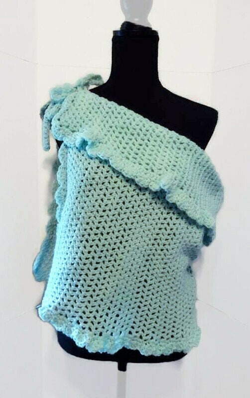 Teal Cochet tieable wrap