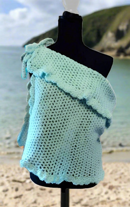 Teal Cochet tieable wrap