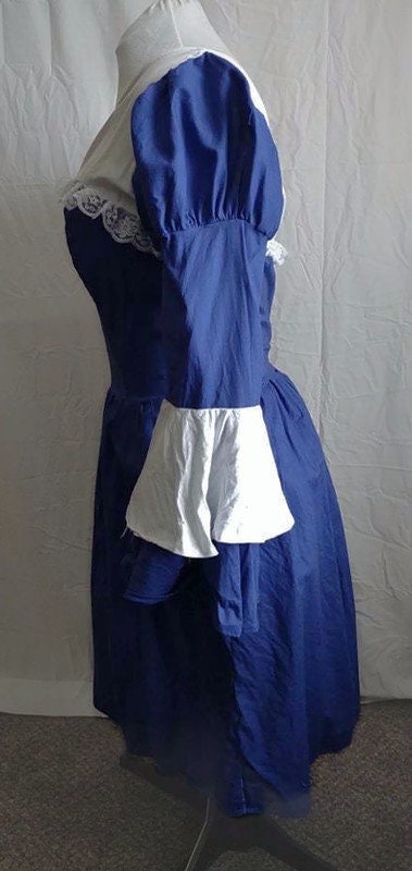 Blue and white lolita dress